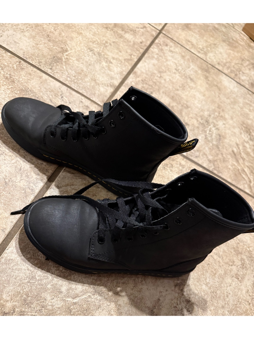 Dr. Martens Black Leather Combat Boots